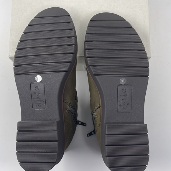 Style & Co. Womens Gabella P Faux Leather Buckle Ankle Boots - Picture 11 of 15